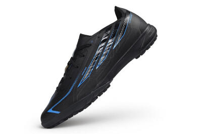 Adidas F50 Hyperfast League TF Artificial Turf Soccer Shoes - Black/Core Black/Lucid Blue