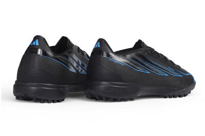 Adidas F50 Hyperfast League TF Artificial Turf Soccer Shoes - Black/Core Black/Lucid Blue