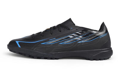 Adidas F50 Hyperfast League TF Artificial Turf Soccer Shoes - Black/Core Black/Lucid Blue