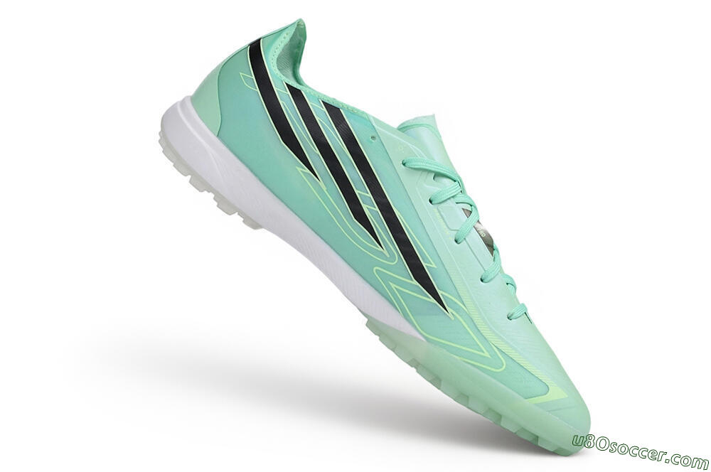 Adidas F50 Hyperfast League TF Artificial Turf Soccer Shoes - Green/Mint Green/Black 4