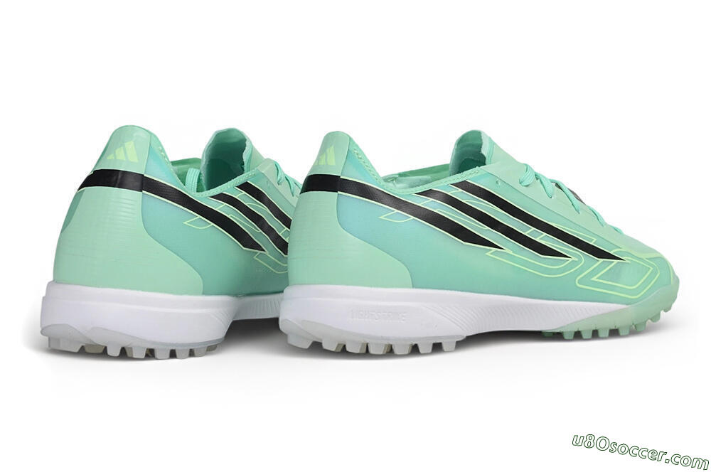 Adidas F50 Hyperfast League TF Artificial Turf Soccer Shoes - Green/Mint Green/Black 6