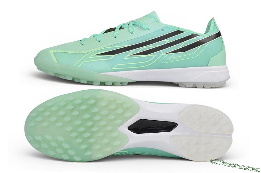 Adidas F50 Hyperfast League TF Artificial Turf Soccer Shoes - Green/Mint Green/Black 0
