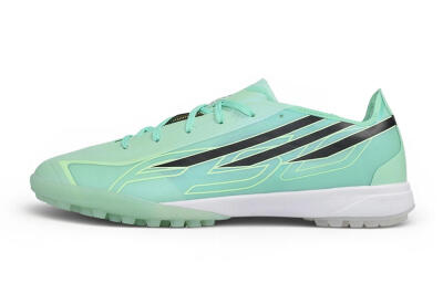 Adidas F50 Hyperfast League TF Artificial Turf Soccer Shoes - Green/Mint Green/Black
