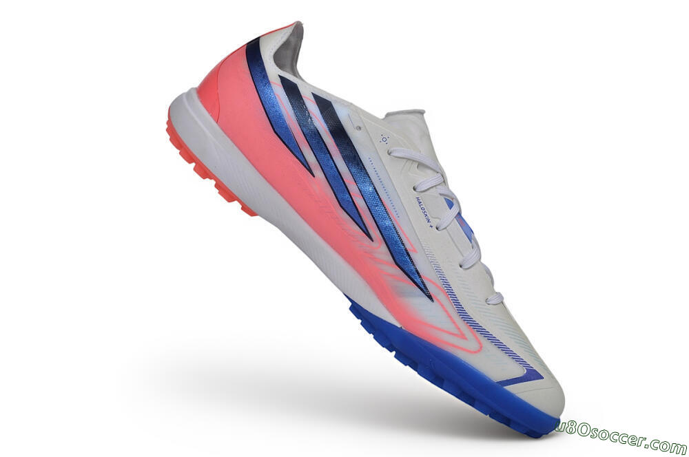 Adidas F50 Hyperfast League TF Artificial Turf Soccer Shoes - White/Cloud White/Lucid Pink 4