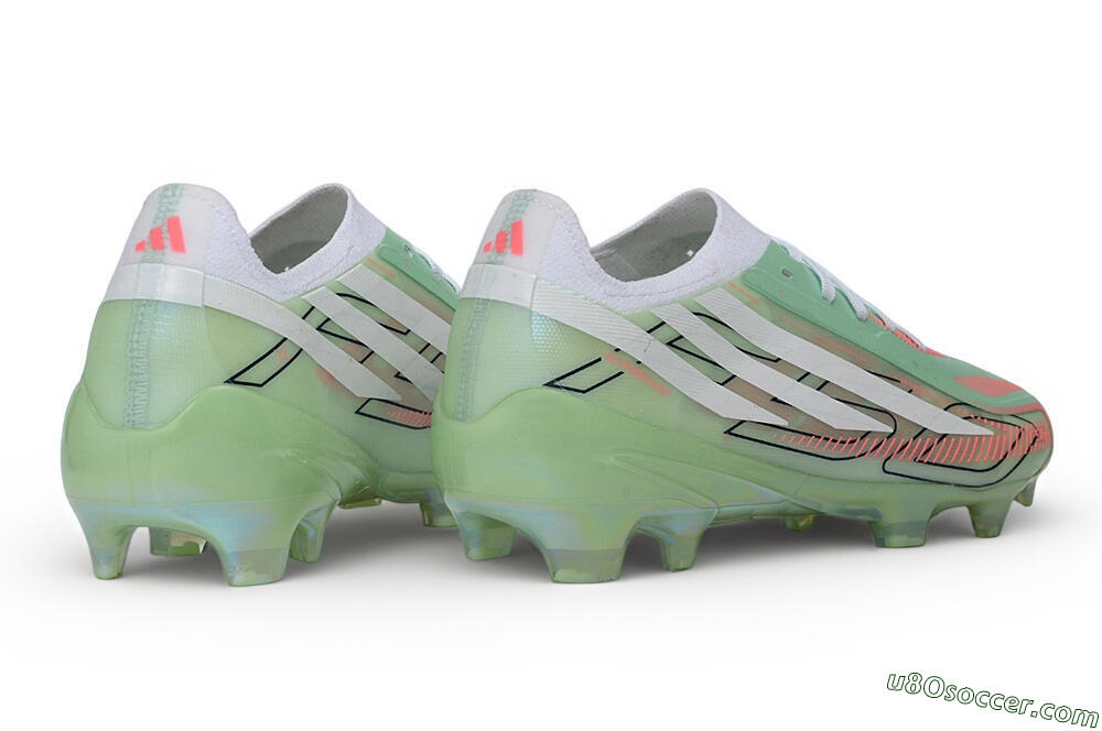 Adidas F50 Hyperfast Elite Laceless FG Firm Ground Soccer Cleats - Green/Mint Green/Iridescent White 6