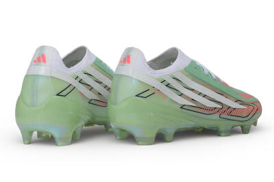 Adidas F50 Hyperfast Elite Laceless FG Firm Ground Soccer Cleats - Green/Mint Green/Iridescent White