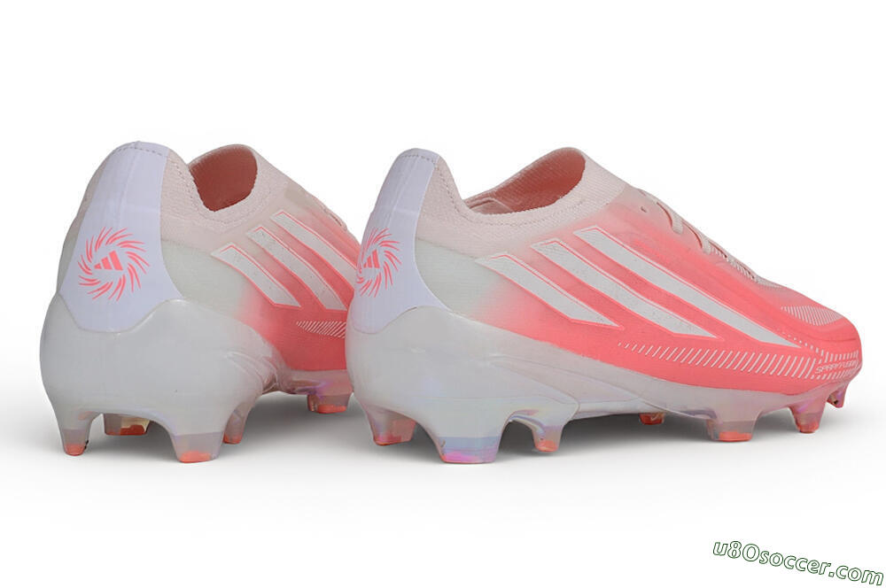 Adidas F50 Hyperfast Elite Laceless FG Firm Ground Soccer Cleats - Pink/Sunset Pink/Iridescent White 6