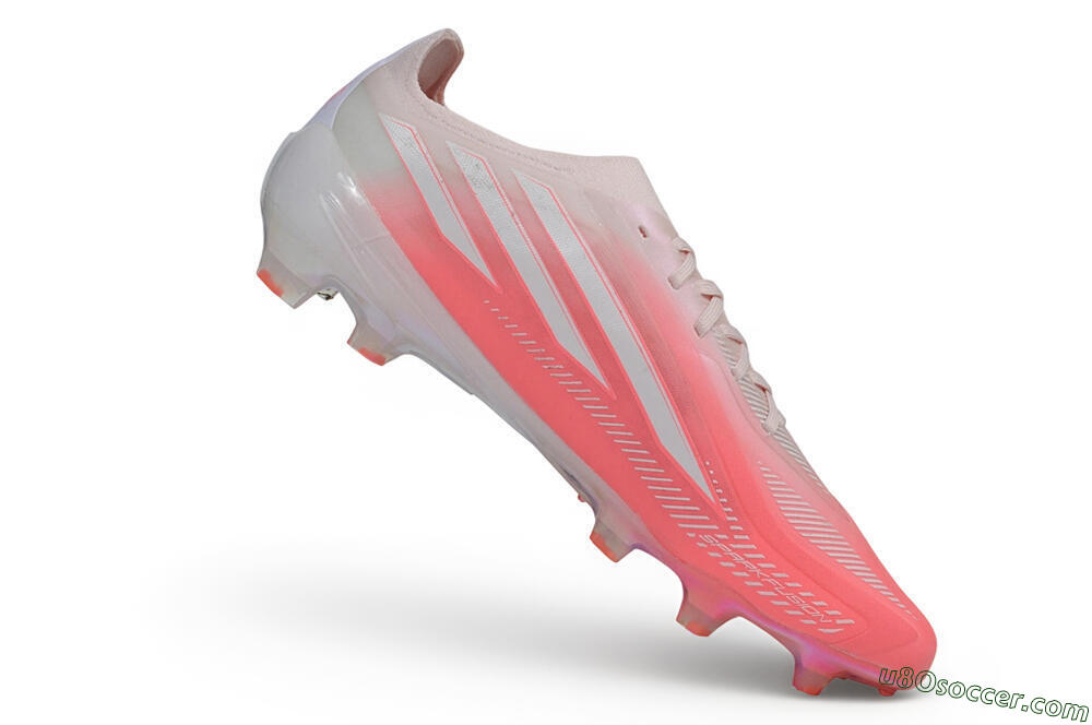 Adidas F50 Hyperfast Elite Laceless FG Firm Ground Soccer Cleats - Pink/Sunset Pink/Iridescent White 4