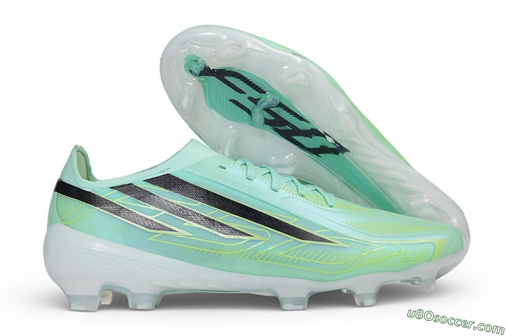 Adidas F50 Hyperfast Elite Laceless FG Firm Ground Soccer Cleats - Green/Mint Glow/Core Black 1