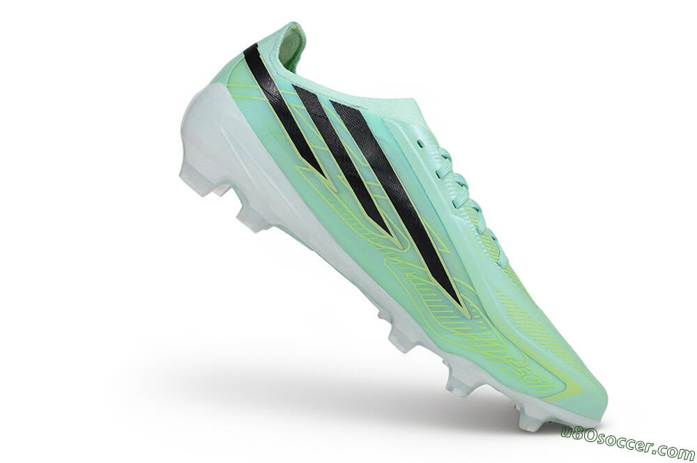 Adidas F50 Hyperfast Elite Laceless FG Firm Ground Soccer Cleats - Green/Mint Glow/Core Black 4