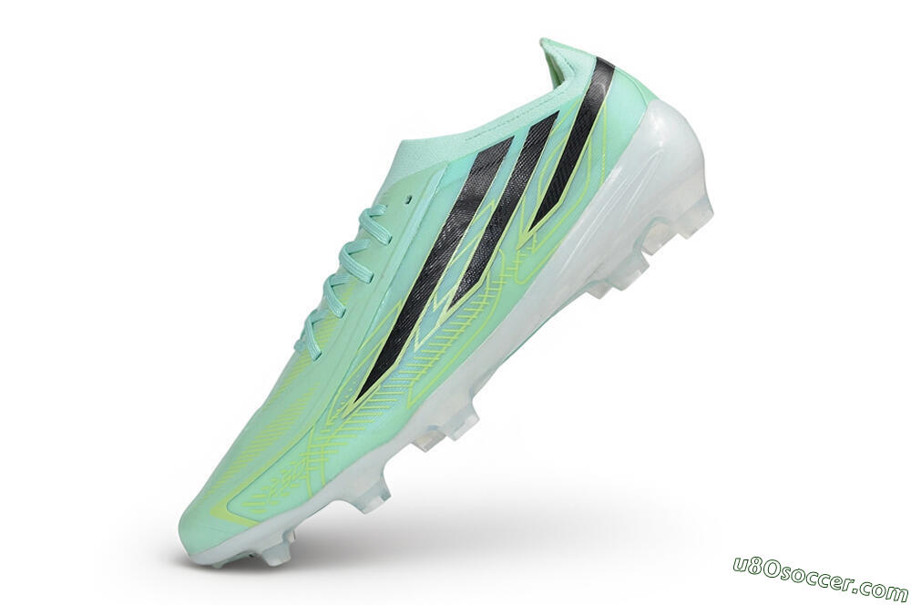 Adidas F50 Hyperfast Elite Laceless FG Firm Ground Soccer Cleats - Green/Mint Glow/Core Black 5