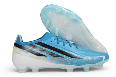 Adidas F50 Hyperfast Elite Laceless FG Firm Ground Soccer Cleats - Blue/Clear Blue/Core Black