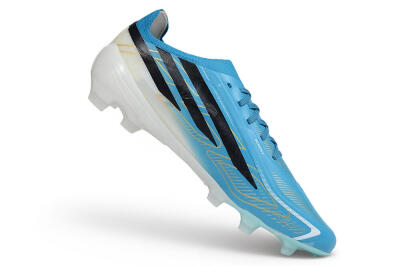 Adidas F50 Hyperfast Elite Laceless FG Firm Ground Soccer Cleats - Blue/Clear Blue/Core Black