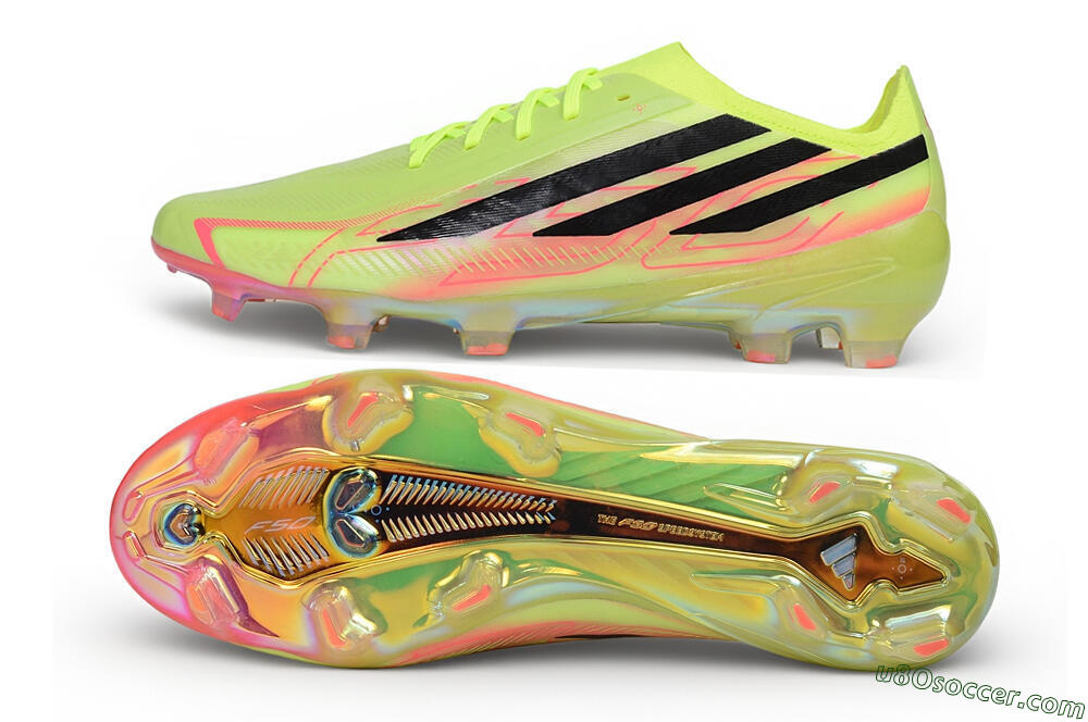 Adidas F50 Hyperfast Elite Laceless FG Firm Ground Soccer Cleats - Yellow/Solar Yellow/Black 0