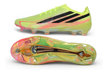 Adidas F50 Hyperfast Elite Laceless FG Firm Ground Soccer Cleats - Yellow/Solar Yellow/Black