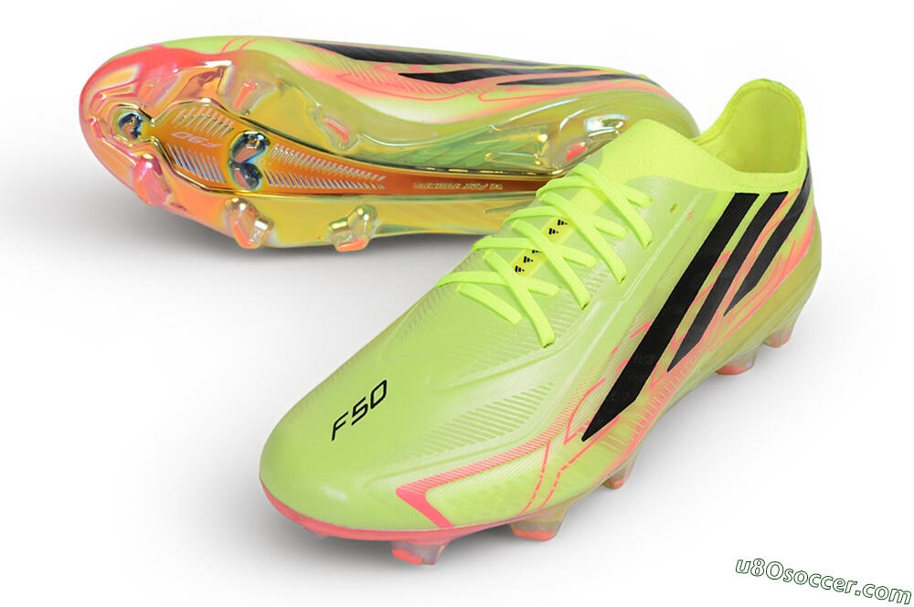 Adidas F50 Hyperfast Elite Laceless FG Firm Ground Soccer Cleats - Yellow/Solar Yellow/Black 3