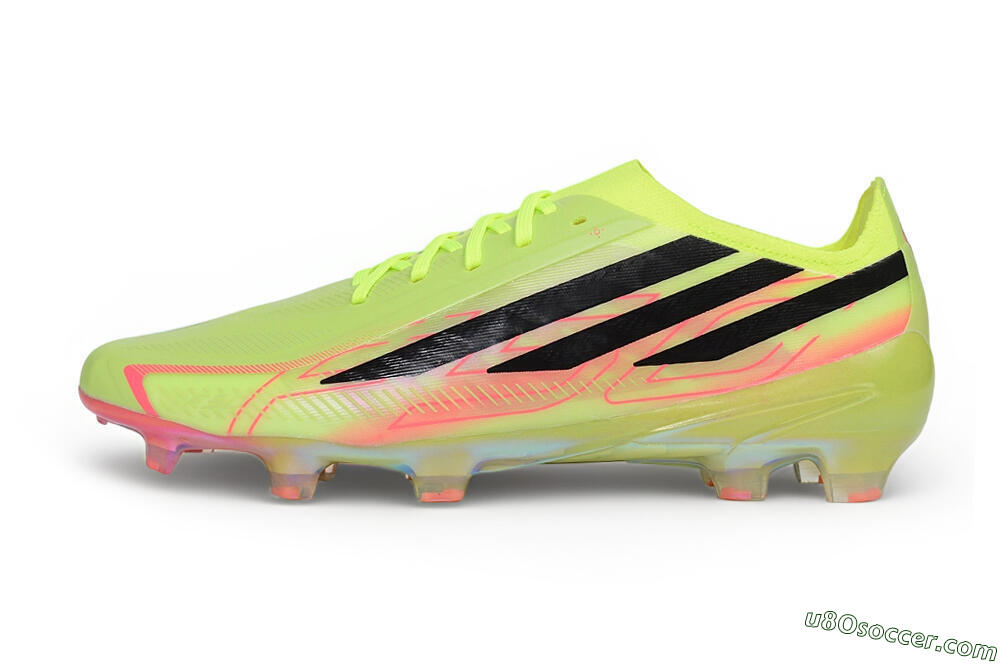 Adidas F50 Hyperfast Elite Laceless FG Firm Ground Soccer Cleats - Yellow/Solar Yellow/Black 2