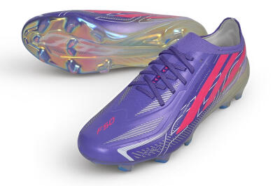 Adidas F50 Hyperfast Elite Laceless FG Firm Ground Soccer Cleats - Purple/Lucid Purple/Lucid Pink