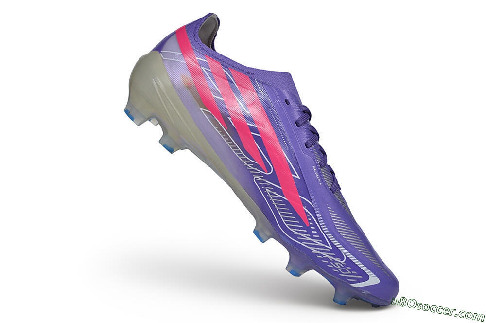 Adidas F50 Hyperfast Elite Laceless FG Firm Ground Soccer Cleats - Purple/Lucid Purple/Lucid Pink 4