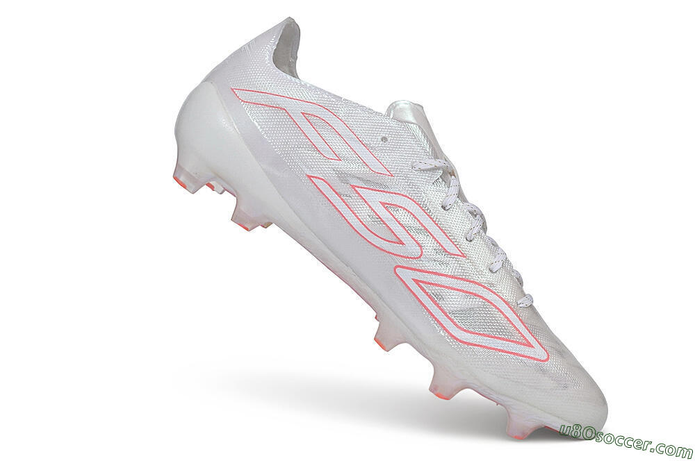 Adidas F50 Hyperfast Evo FG Firm Ground Soccer Cleats - White/Cloud White/Solar Red 4