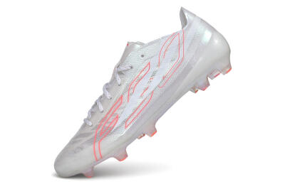 Adidas F50 Hyperfast Evo FG Firm Ground Soccer Cleats - White/Cloud White/Solar Red