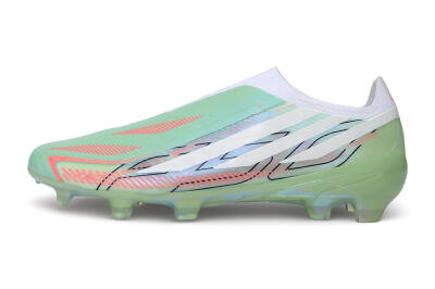 Adidas F50 Hyperfast Elite Laceless FG Firm Ground Soccer Cleats - Green/Mint/Iridescent