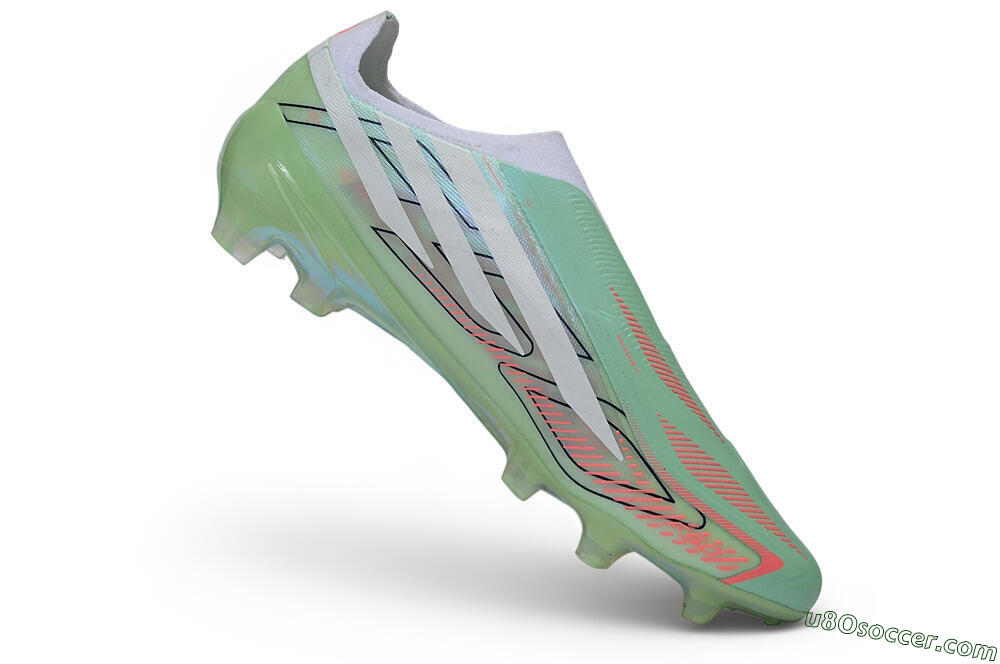 Adidas F50 Hyperfast Elite Laceless FG Firm Ground Soccer Cleats - Green/Mint/Iridescent 4