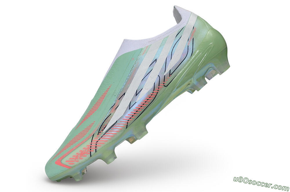 Adidas F50 Hyperfast Elite Laceless FG Firm Ground Soccer Cleats - Green/Mint/Iridescent 5