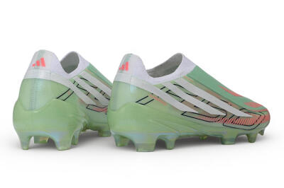Adidas F50 Hyperfast Elite Laceless FG Firm Ground Soccer Cleats - Green/Mint/Iridescent