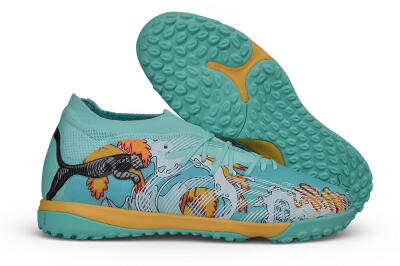 Puma Future 9 Ultimate TF Artificial Turf Soccer Shoes - Turquoise/Island Paradise/Golden Hour