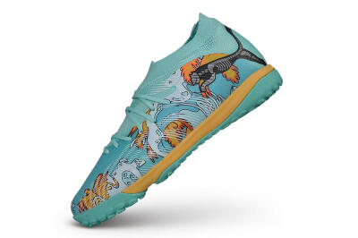 Puma Future 9 Ultimate TF Artificial Turf Soccer Shoes - Turquoise/Island Paradise/Golden Hour
