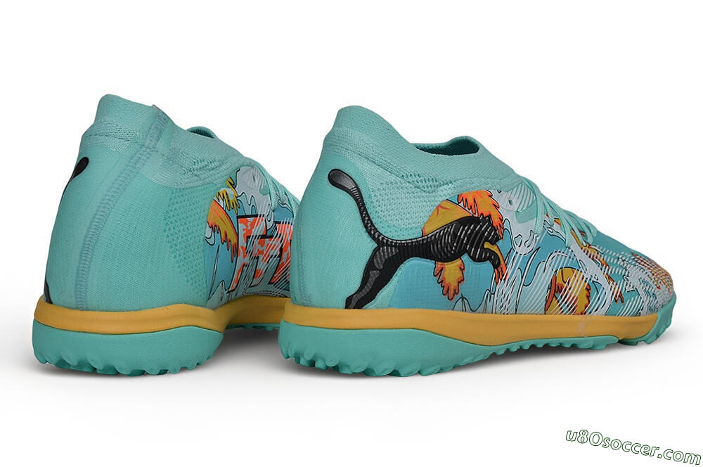 Puma Future 9 Ultimate TF Artificial Turf Soccer Shoes - Turquoise/Island Paradise/Golden Hour 6