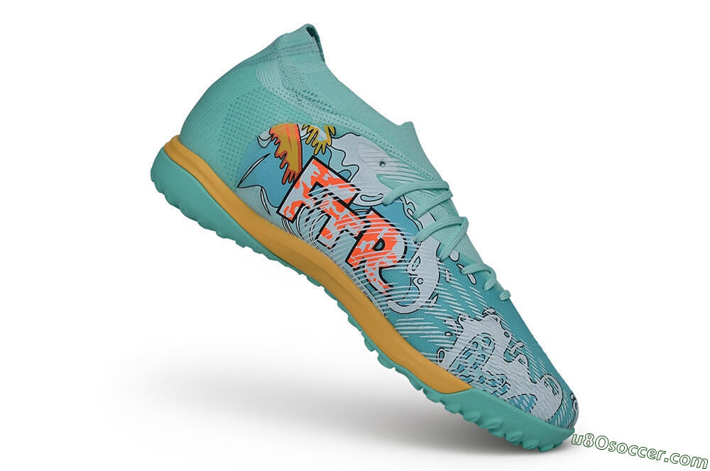 Puma Future 9 Ultimate TF Artificial Turf Soccer Shoes - Turquoise/Island Paradise/Golden Hour 4