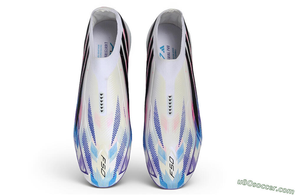 Adidas F50 Hyperfast Elite FG Firm Ground Soccer Cleats - White/Core Black/Lucid Pink 4