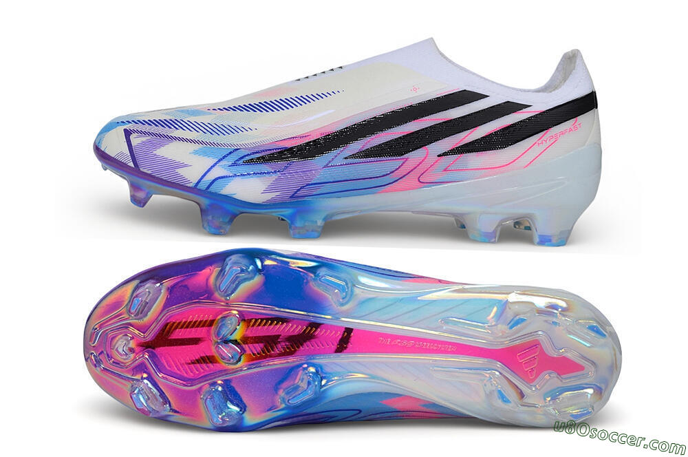Adidas F50 Hyperfast Elite FG Firm Ground Soccer Cleats - White/Core Black/Lucid Pink 0