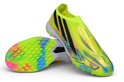 Adidas F50 Hyperfast Elite Laceless TF Artificial Turf Soccer Shoes - Yellow/Solar Yellow/Core Black