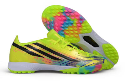 Adidas F50 Hyperfast Pro TF Artificial Turf Soccer Shoes - Yellow/Solar Yellow/Lucid Blue