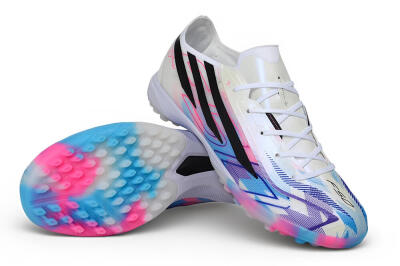 Adidas F50 Hyperfast Pro TF Artificial Turf Soccer Shoes - White/Electric Blue/Hyper Pink