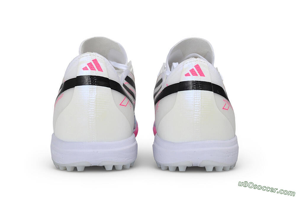 Adidas F50 Hyperfast Pro TF Artificial Turf Soccer Shoes - White/Electric Blue/Hyper Pink 5