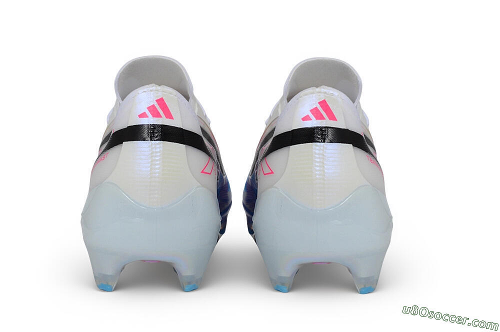 Adidas F50 Hyperfast Elite FG Firm Ground Soccer Cleats - White/Iridescent Blue/Solar Pink 5