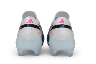 Adidas F50 Hyperfast Elite FG Firm Ground Soccer Cleats - White/Iridescent Blue/Solar Pink