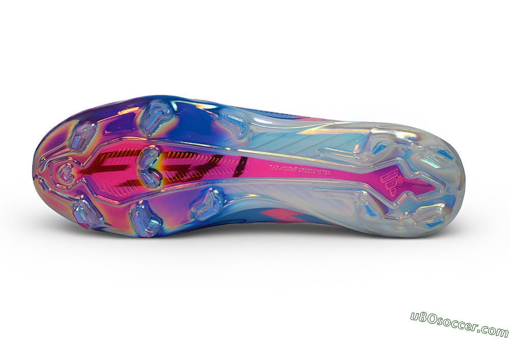 Adidas F50 Hyperfast Elite FG Firm Ground Soccer Cleats - White/Iridescent Blue/Solar Pink 6