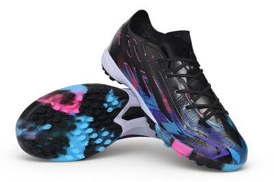 Adidas F50 Hyperfast Pro TF Artificial Turf Soccer Shoes - Black/Electric Blue/Vivid Pink