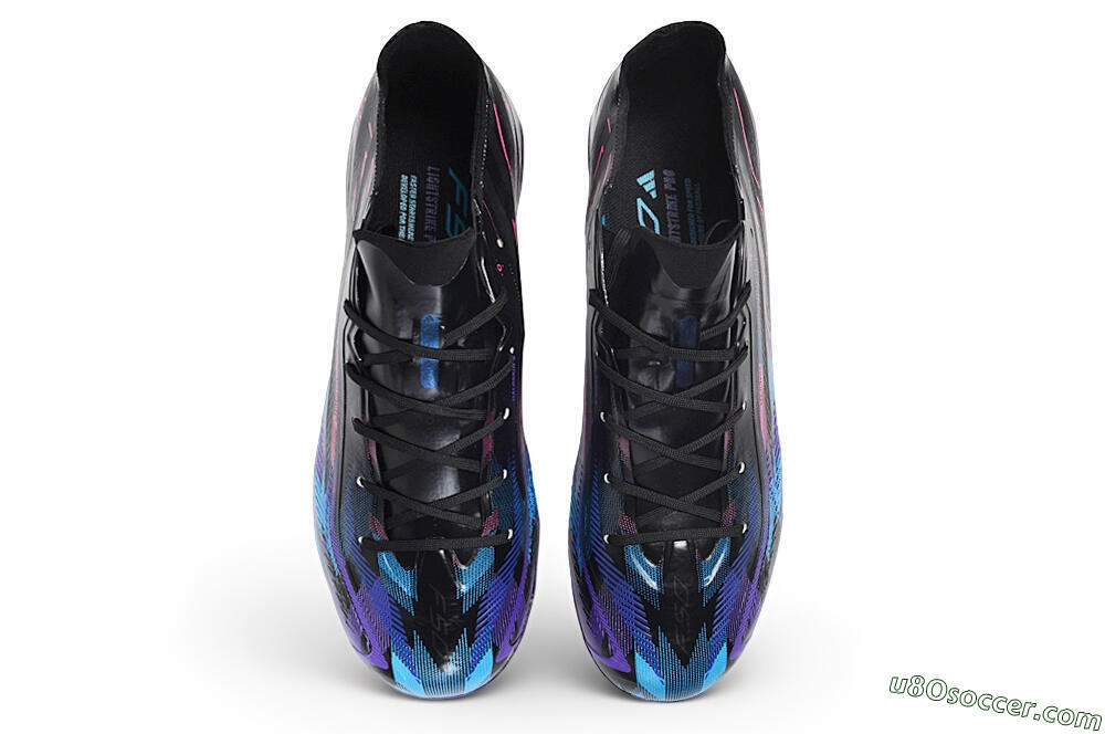 Adidas F50 Hyperfast Elite FG Firm Ground Soccer Cleats - Black/Electric Blue/Hyper Pink 4