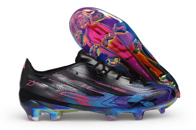 Adidas F50 Hyperfast Elite FG Firm Ground Soccer Cleats - Black/Electric Blue/Hyper Pink