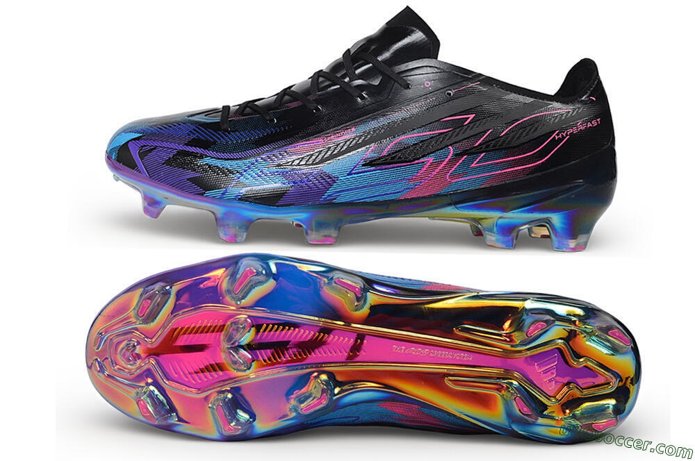 Adidas F50 Hyperfast Elite FG Firm Ground Soccer Cleats - Black/Electric Blue/Hyper Pink 0