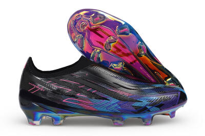 Adidas F50 Hyperfast Elite FG Firm Ground Soccer Cleats - Black/Core Black/Iridescent