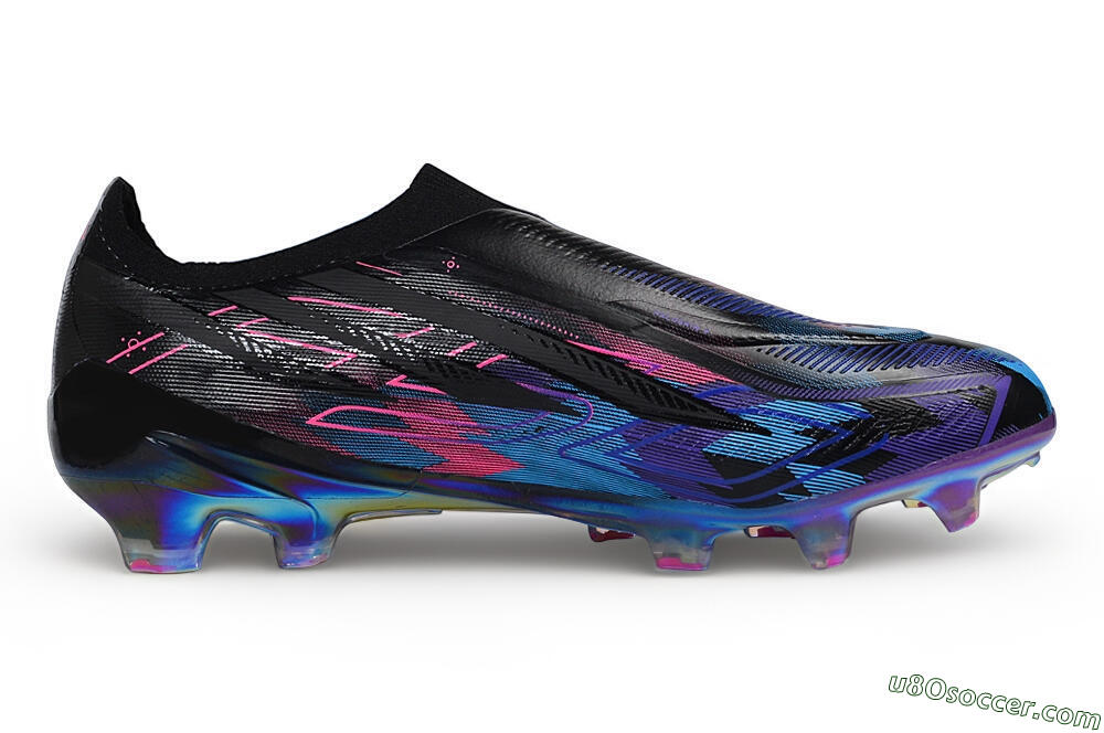 Adidas F50 Hyperfast Elite FG Firm Ground Soccer Cleats - Black/Core Black/Iridescent 7