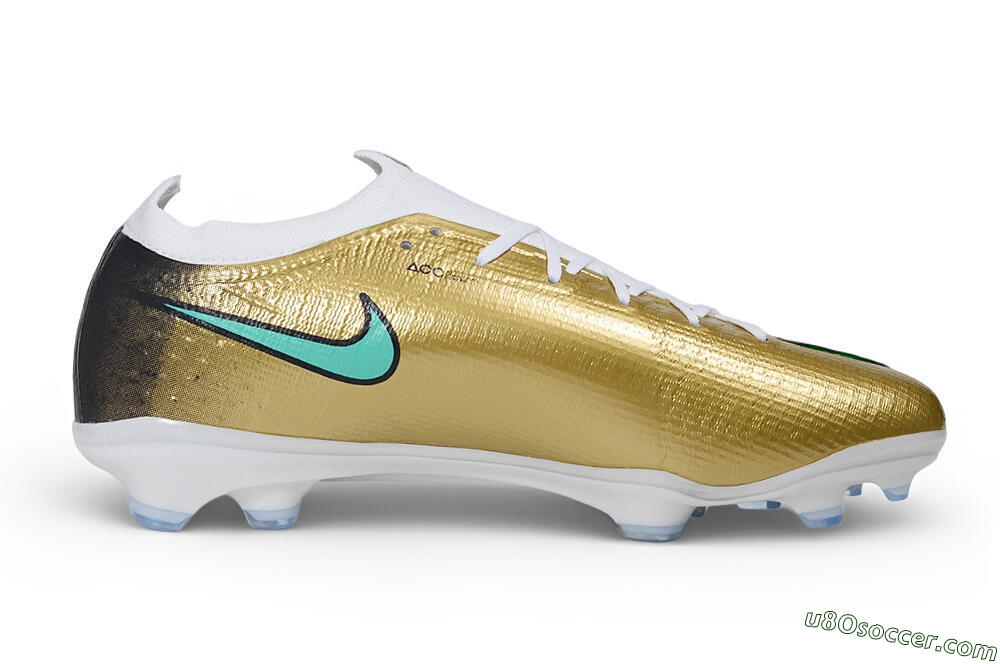 Nike Air Zoom Mercurial Vapor 17 Elite FG Firm Ground Soccer Cleats - Gold/Metallic Gold/Mint Green 7