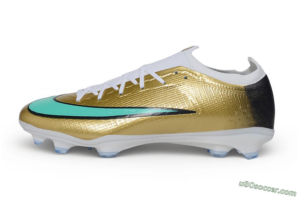 Nike Air Zoom Mercurial Vapor 17 Elite FG Firm Ground Soccer Cleats - Gold/Metallic Gold/Mint Green 2
